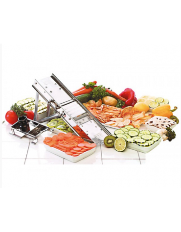 Mandolino Grand Gourmet in acciaio inox - 38 lame, 10mm - cm 40x12x28h - kg. 1,6