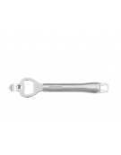 Apribottiglie in acciaio inox 18/10 con manicatura in acciaio inox - lunghezza cm 20,5