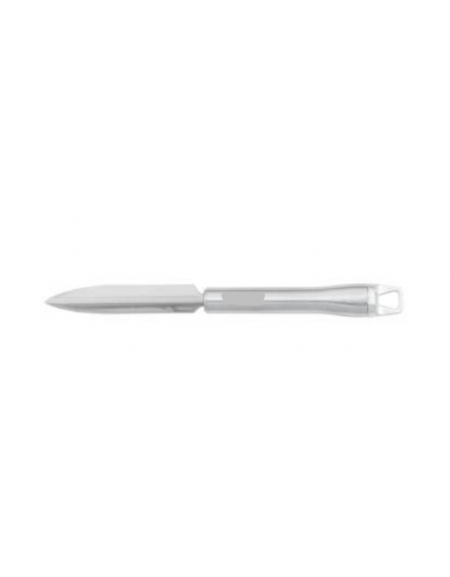 Coltello decora frutta in acciaio inox 18/10 con manicatura in acciaio inox - lunghezza cm 22,5