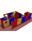 Labirinto orizzontale con fissaggio su terreno - cm 492x252x100h