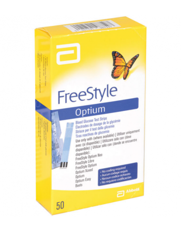 Strisce glucosio abbott freestye optium confezione da 50 pz