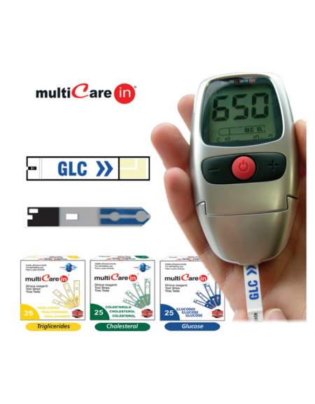 KIT MULTICARE “IN” - manuale su CD multilingue - per l’autocontrollo periodico dei fattori colesterolo, trigliceridi e glucosio