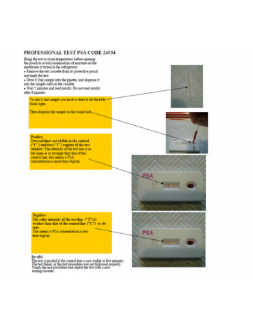 Test psa - prostata, contiene tutto il necessario per eseguire il test (tranne lancette vedi cod. DN33778/79/80/81/73)