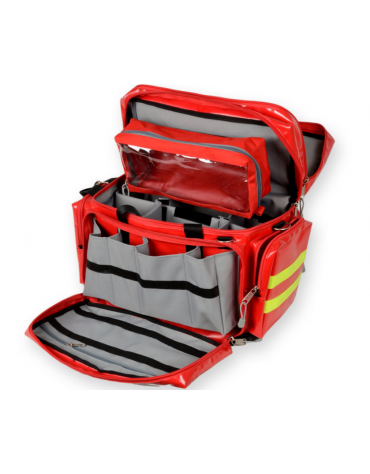 Borsa emergenza Smart in poliestere rivestito, vuota, colore rosso - 55 x 35 x h 38 cm