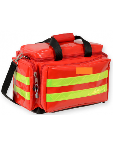 Borsa emergenza Smart in poliestere rivestito in PVC, vuota, colore rosso - 45 x 28 x h 28 cm