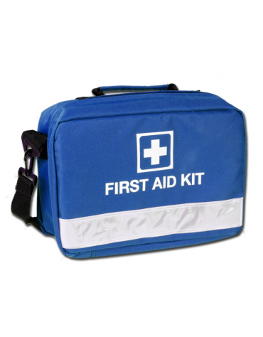 Borsa emergenza primo soccorso, colore blu - 31 x 22 x 11 cm