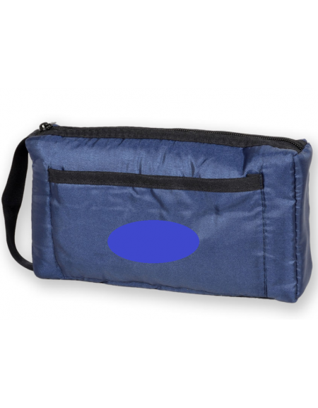 Borsa portasfigmo in nylon, colore blu - 22 x 15,5 cm