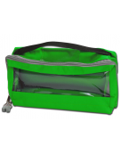 Borsetta in poliestere provvista di una larga striscia di velcro femmina sul retro, colore verde - 28 x 15 x 11 cm