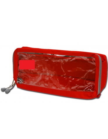 Borsetta in poliestere provvista di una larga striscia di velcro femmina sul retro - colore rosso - 33 x 15 x 11 cm