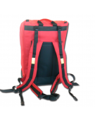 Zaino ambulanza in poliestere - colore rosso - con 8 borsette - 40 x 30 x h 57