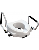 Rialzo wc con braccioli reclinabili in alluminio anodizzato - 12,5 cm, portata max 130kg - imballo 410 x 165 x 468 mm