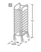 Carrello portavassoi - Portata 10 vassoi GN