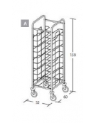 Carrelli portavassoi - Portata 10 vassoi UNI