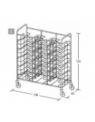 Carrello portavassoi - Portata 30 vassoi UNI