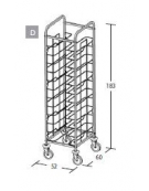 Carrello portavassoi - Portata 12 vassoi UNI