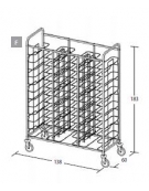 Carrello portavassoi - Portata 36 vassoi UNI