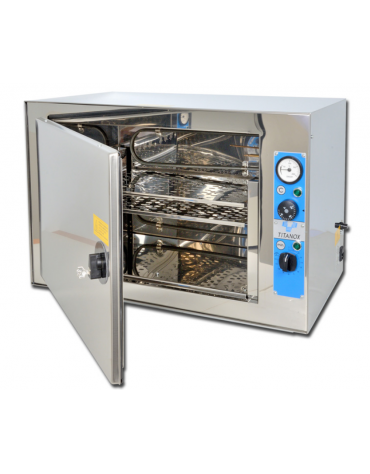 Sterilizzatrice a secco titanox termoventilata - 20 L, con chiusura a chiave, dim. interne mm 405x255x210h