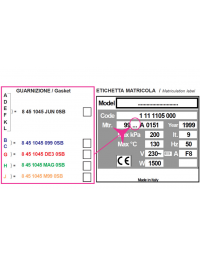 Guarnizione per autoclave verticale H100 (cod. DN34661).