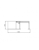 Panchina Amburgo circolare in acciaio e legno con finitura acciaio zincato e verniciato - cm 122x470x450h