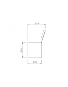 Panchina con schienale Amburgo, con seduta in legno di pino e struttura in acciaio zincata e verniciata - cm 180x51,9x81,3h