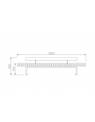 Panchina Sevilla con schienale e seduta in legno di pregio, struttura in acciaio zincata e verniciata - cm 25,2x60x62,5h