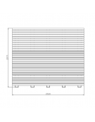 Particolare panchina con schienale in legno di pregio Agata, con struttura in acciaio zincato e verniciato - cm 252x77,7x207,1h