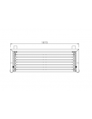 Panchina con seduta in legno e schienale/B in acciaio zincato e verniciato - cm 187x72x79h