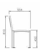 Panchina Carmen con schienale, struttura in acciaio zincato verniciato, doghe in legno di pino - cm 156x55,4x81h