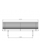 Panchina Rest con schienale, in acciaio zincato e verniciato, seduta e schienale realizzati in tondini - cm 197x62x75,9h