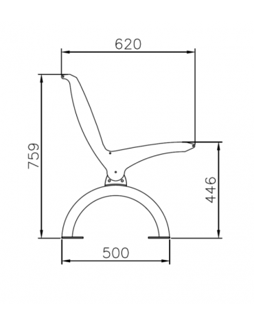 Panchina con schienale, con tubolari collegati tra loro, struttura in acciaio zincato verniciato - cm 198x62x75,9h