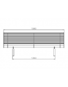 Panchina con schienale, con tubolari collegati tra loro, struttura in acciaio zincato verniciato - cm 198x62x75,9h