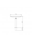 Set composta da tavolo + 2 panchine senza schienale, struttura in acciaio zincato e verniciato - cm 197x80h