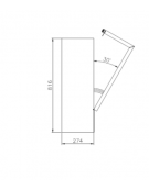 Cestino portarifiuti di forma rettangolare in acciaio zincato e verniciato - cm 57x30,5x84,7h