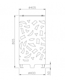 Cestino portarifiuti dal design originale in acciaio zincato e verniciato - cm Ø 40,5x80,5h