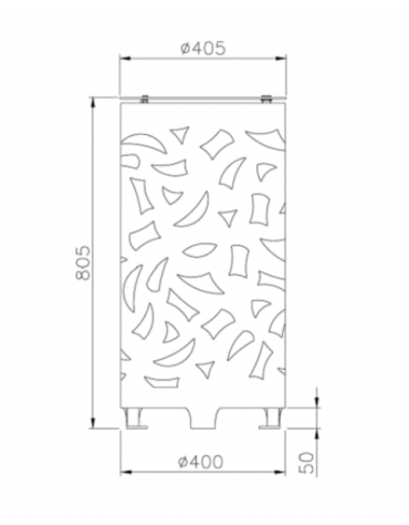 Cestino portarifiuti dal design originale in acciaio zincato e verniciato - cm Ø 40,5x80,5h