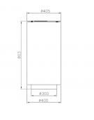 Cestino portarifiuti di forma cilindrica con contenitore interno, con base in acciaio inox - diam. cm 40,5x80,3h