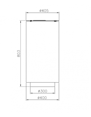 Cestino portarifiuti di forma cilindrica con contenitore interno, con base in acciaio inox - diam. cm 40,5x80,3h