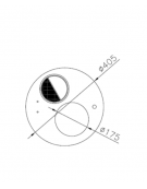 Cestino portarifiuti di forma cilindrica con contenitore interno, con base in acciaio inox - diam. cm 40,5x80,3h