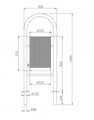 Cestino portarifiuti con coperchio da inghisare a forma cilindrica in acciaio zincato e verniciato - cm Ø 33,5x120h