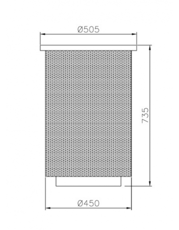 Cestino per la raccolta differenziata diviso in tre settori, in acciaio zincato e verniciato - cm 161,5x57x84,8h