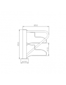 Portabici a 4 posti con elementi reggi-ruota alternati alto-basso in acciaio zincato e verniciato - cm 174,1x85x95h