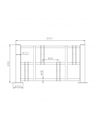 Portabici a 6 posti con elementi reggi-ruota alternati alto-basso in acciaio zincato e verniciato - cm 254,1x85x95h