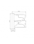 Portabici a 6 posti con elementi reggi-ruota alternati alto-basso in acciaio zincato e verniciato - cm 254,1x85x95h