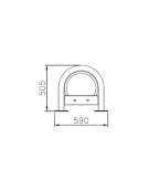 Portabici 9 posti con elemento a spirale, in acciaio inox verniciato e zincato. Da tassellare - cm 287,5x59x50,5h