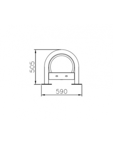 Portabici 9 posti con elemento a spirale, in acciaio inox verniciato e zincato. Da tassellare - cm 287,5x59x50,5h