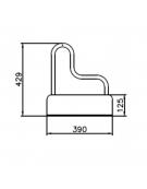 Portabici 7 posti realizzato completamente in acciaio zincato e verniciato. Da tassellare - cm 260x39x42,9h