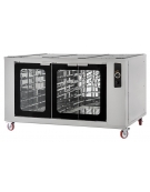 Cella di lievitazione per forno pizzeria elettrico con ruote e porte a vetro - cm. 136x49x90h