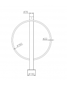 Portabici singolo realizzato in acciaio zincato e verniciato. Da inghisare - cm Ø76x102h