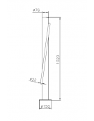 Portabici singolo realizzato in acciaio zincato e verniciato. Da inghisare - cm Ø76x102h