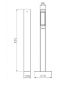 Portabici singolo realizzato in acciaio zincato e verniciato. Da inghisare - cm 27x10x96h